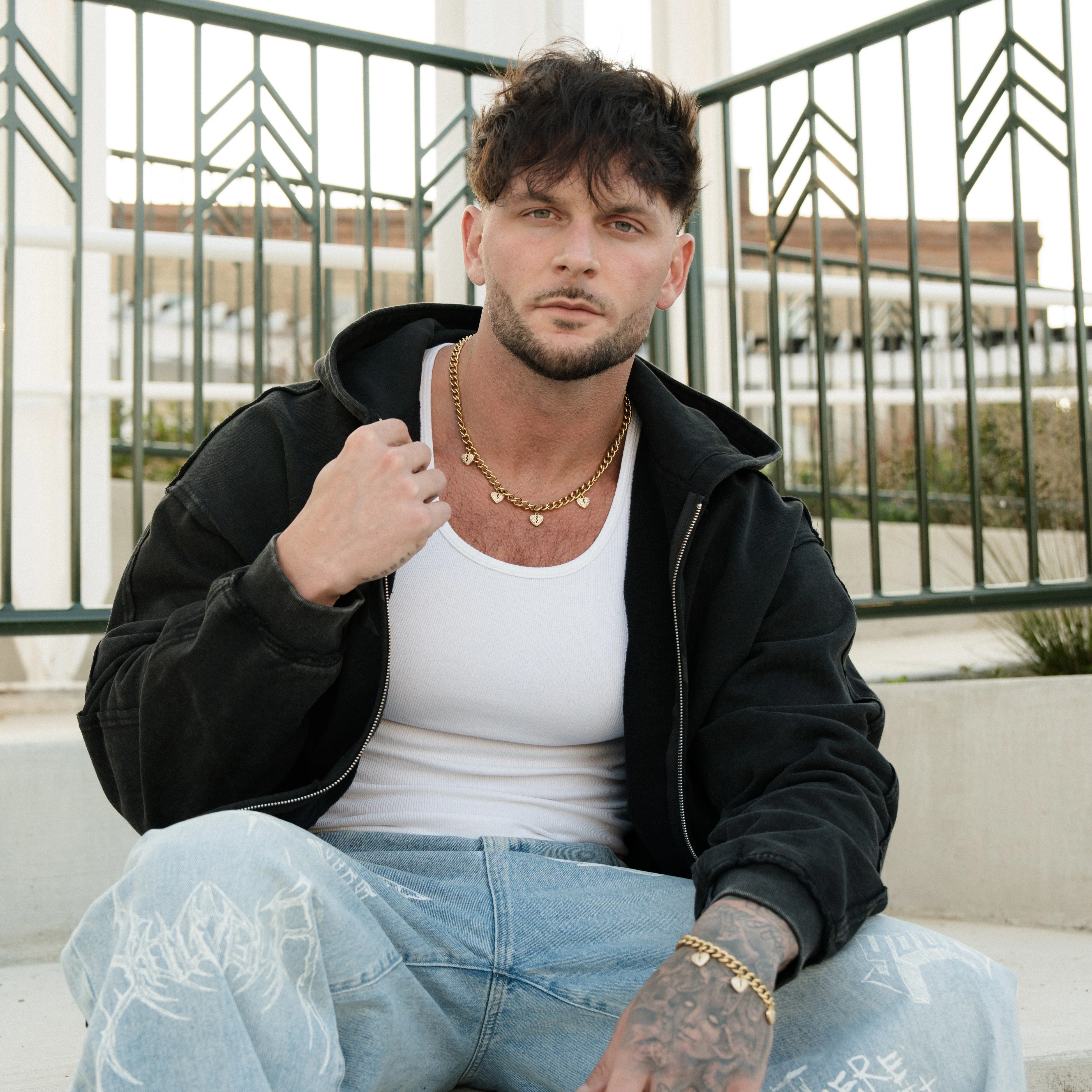 Broken Hearts Necklace - Gold RG1008G - Image 6