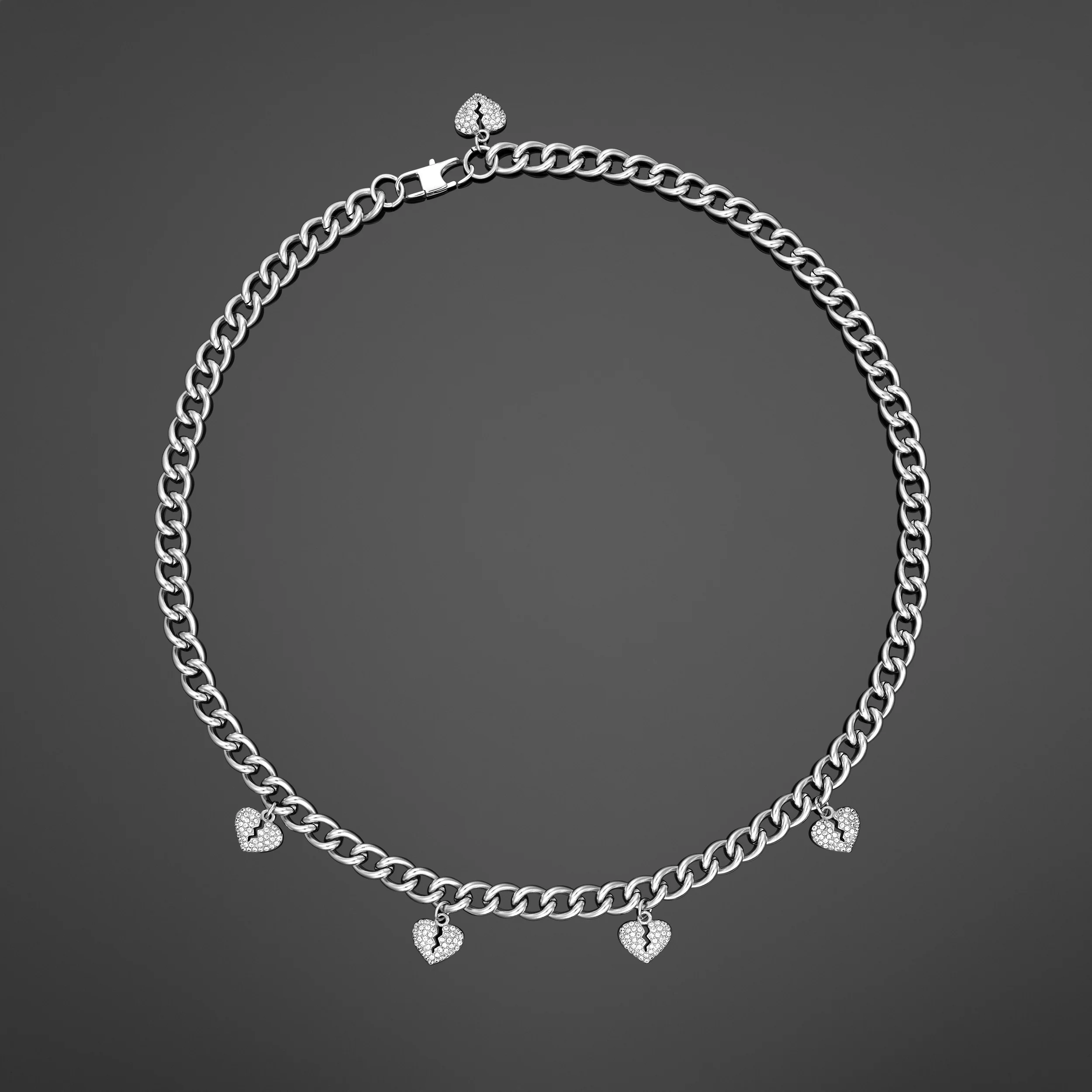 Broken Hearts Necklace - Silver RG1008S - Image 4