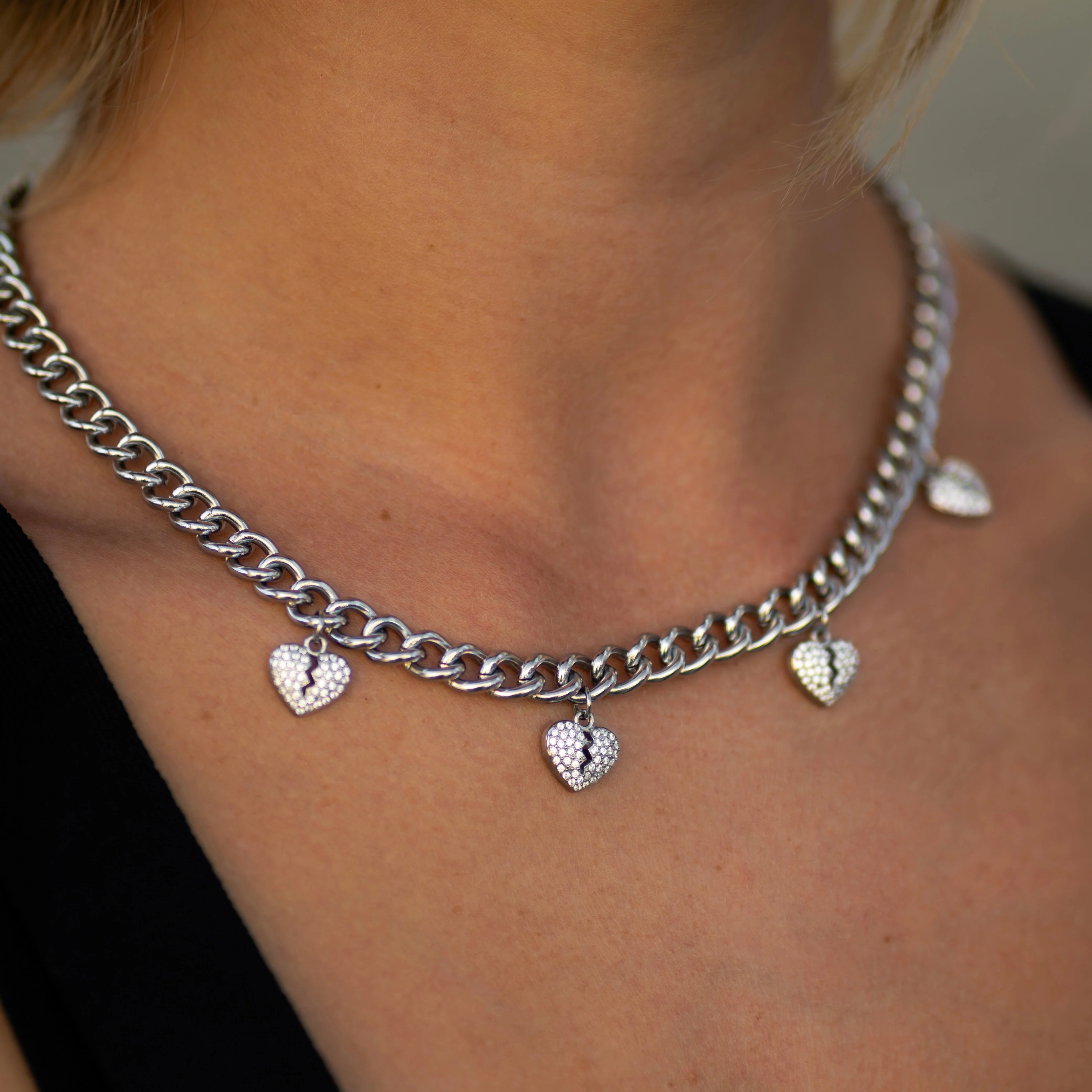 Broken Hearts Necklace - Silver RG1008S - Image 8