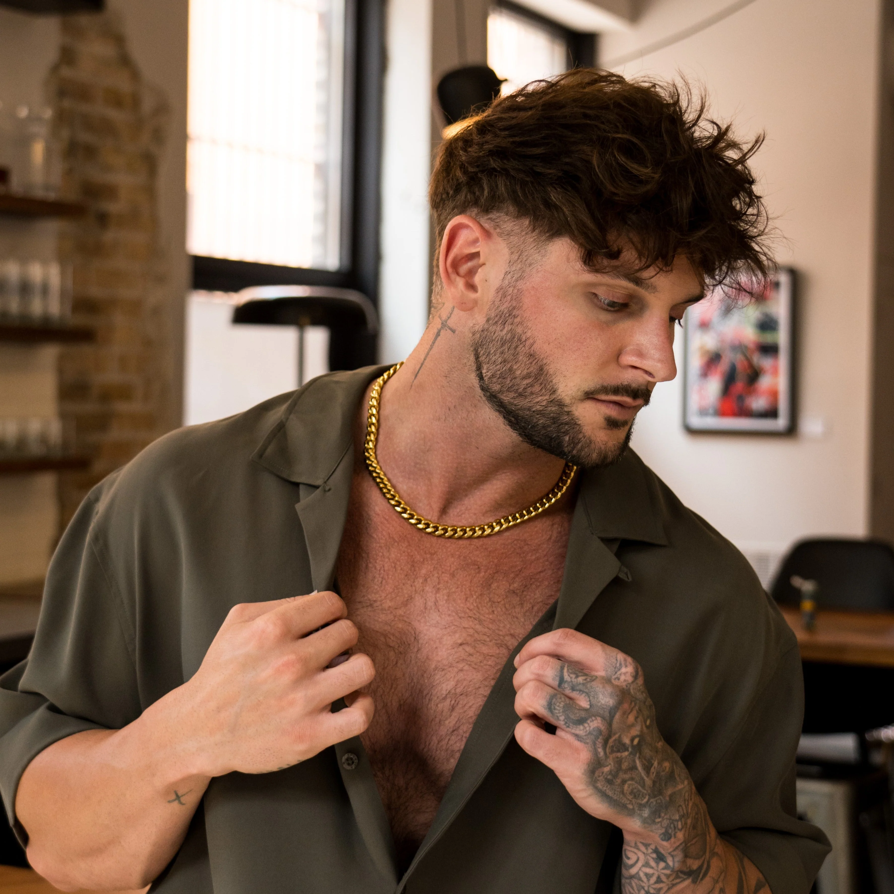 Cuban Link Chain 10mm - 14K Gold RG164 - Image 4