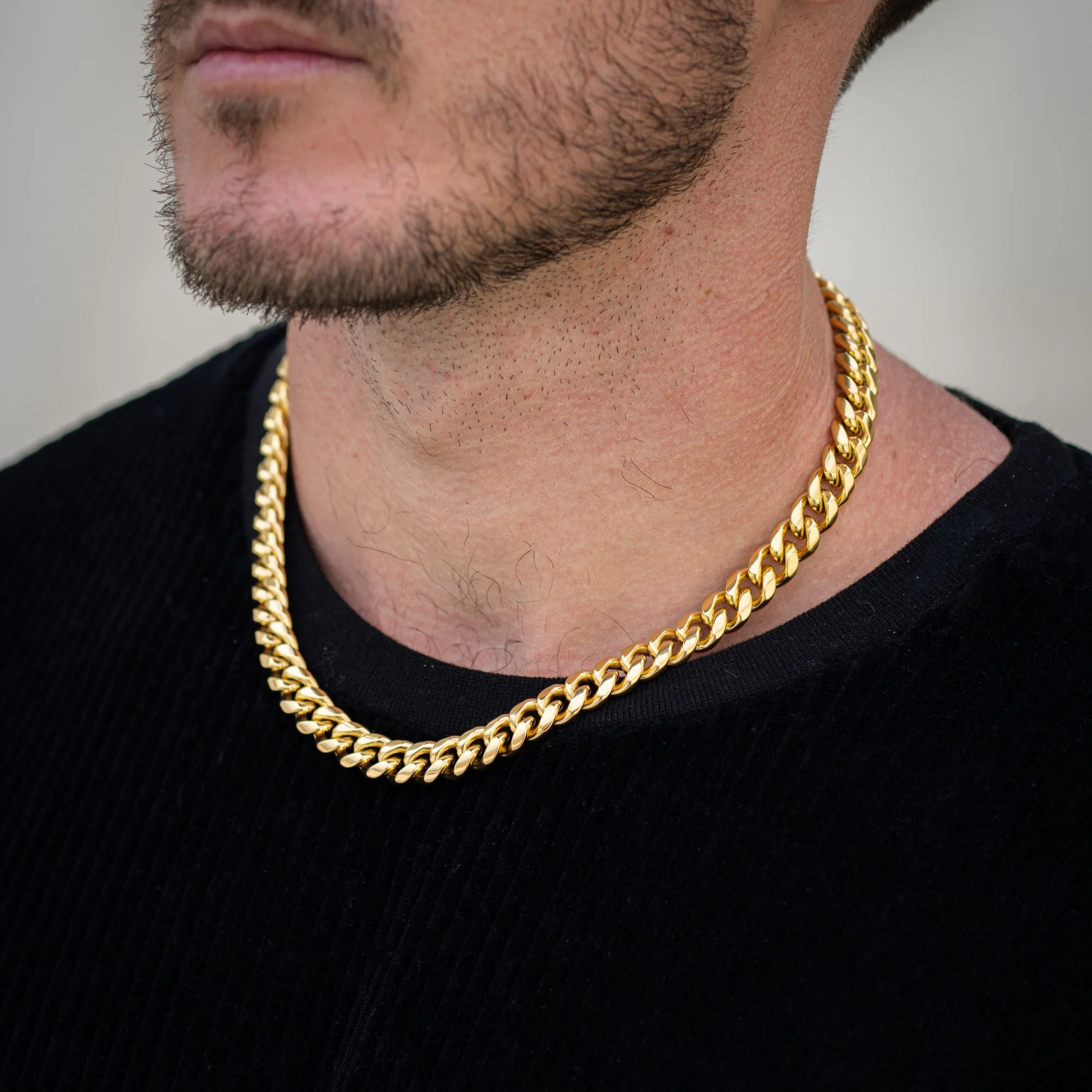 Cuban Link Chain 10mm - 14K Gold RG164 - Image 5
