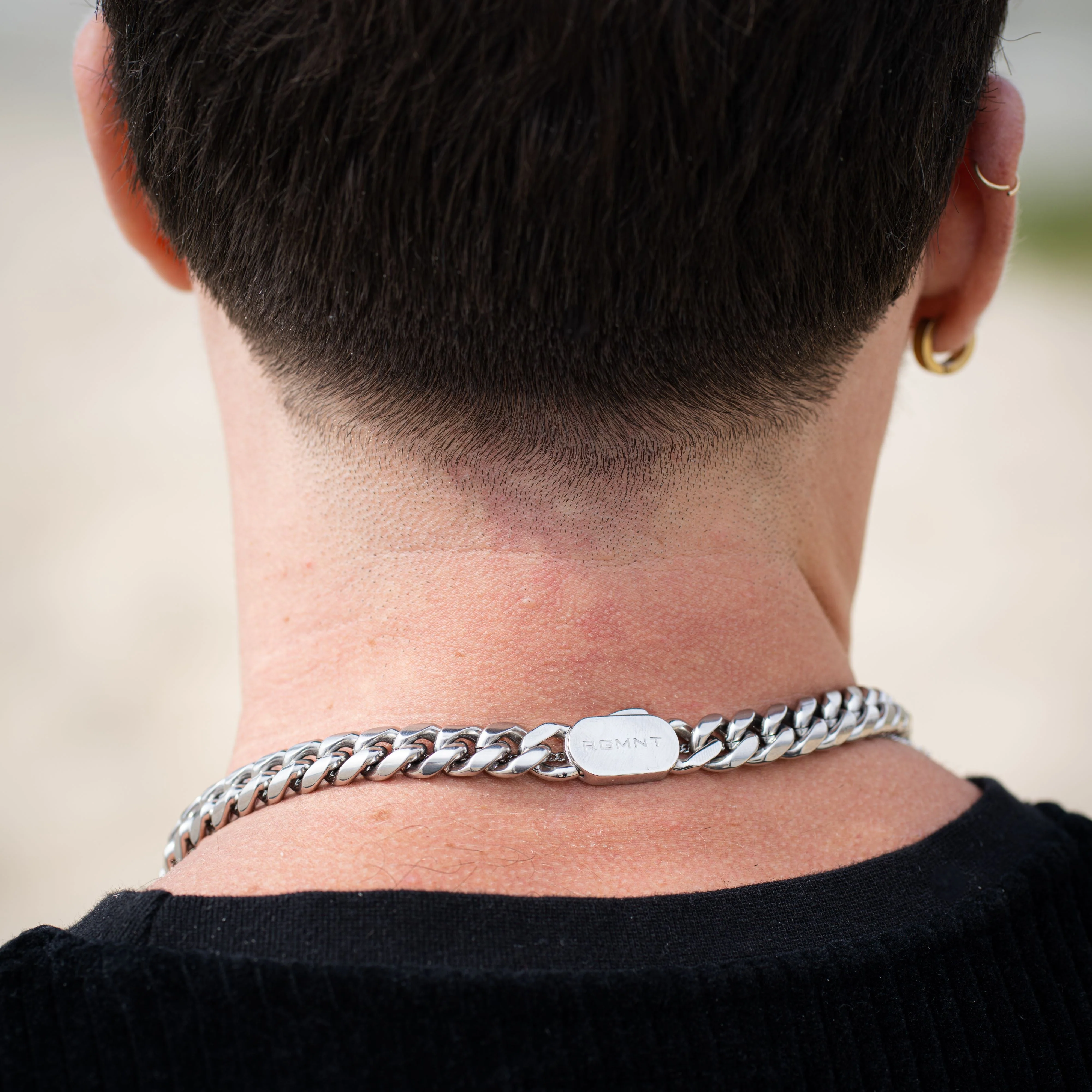 Cuban Link Chain 10mm - Silver RG165 - Image 4