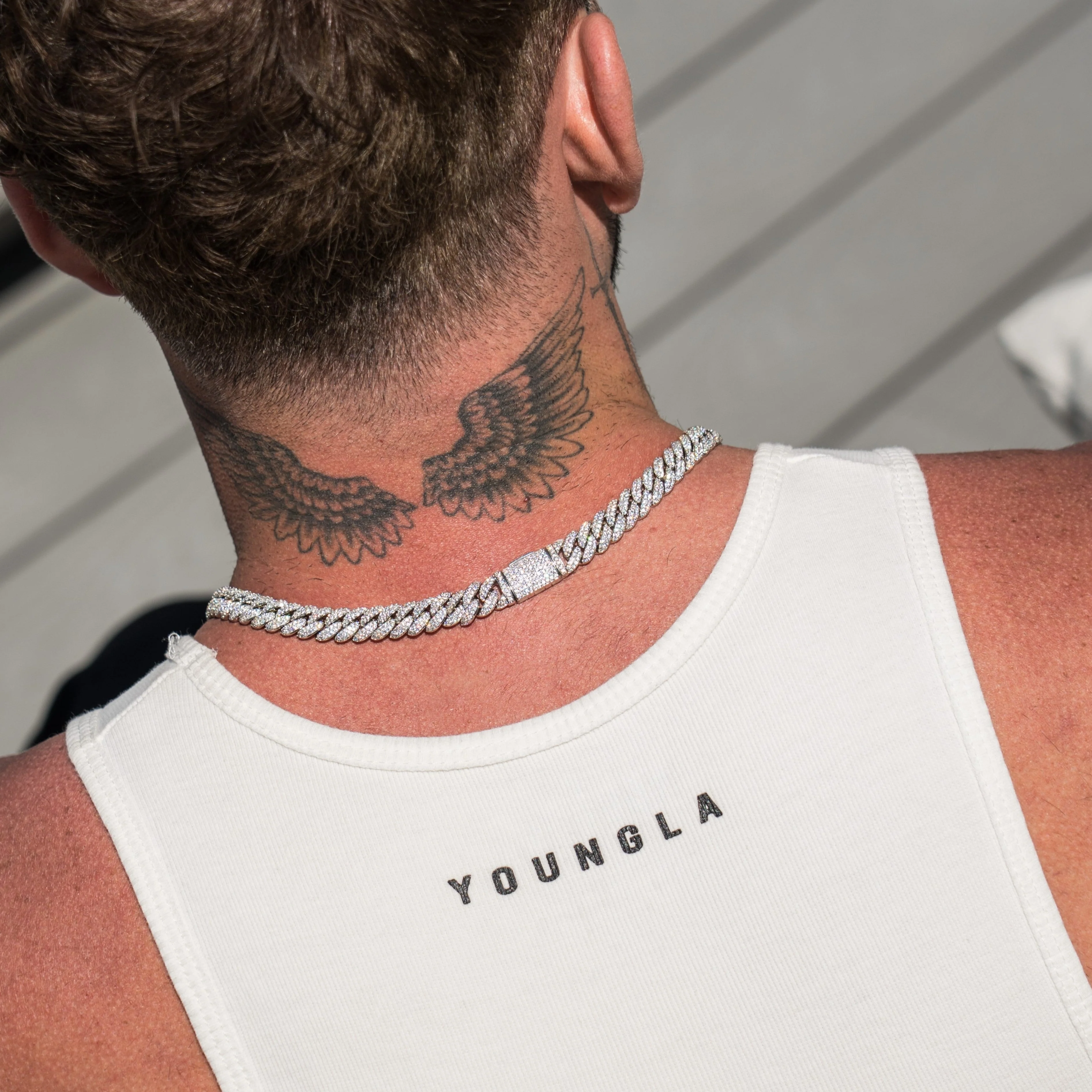 Iced Cuban Chain 10mm - Silver RG169 - Image 5