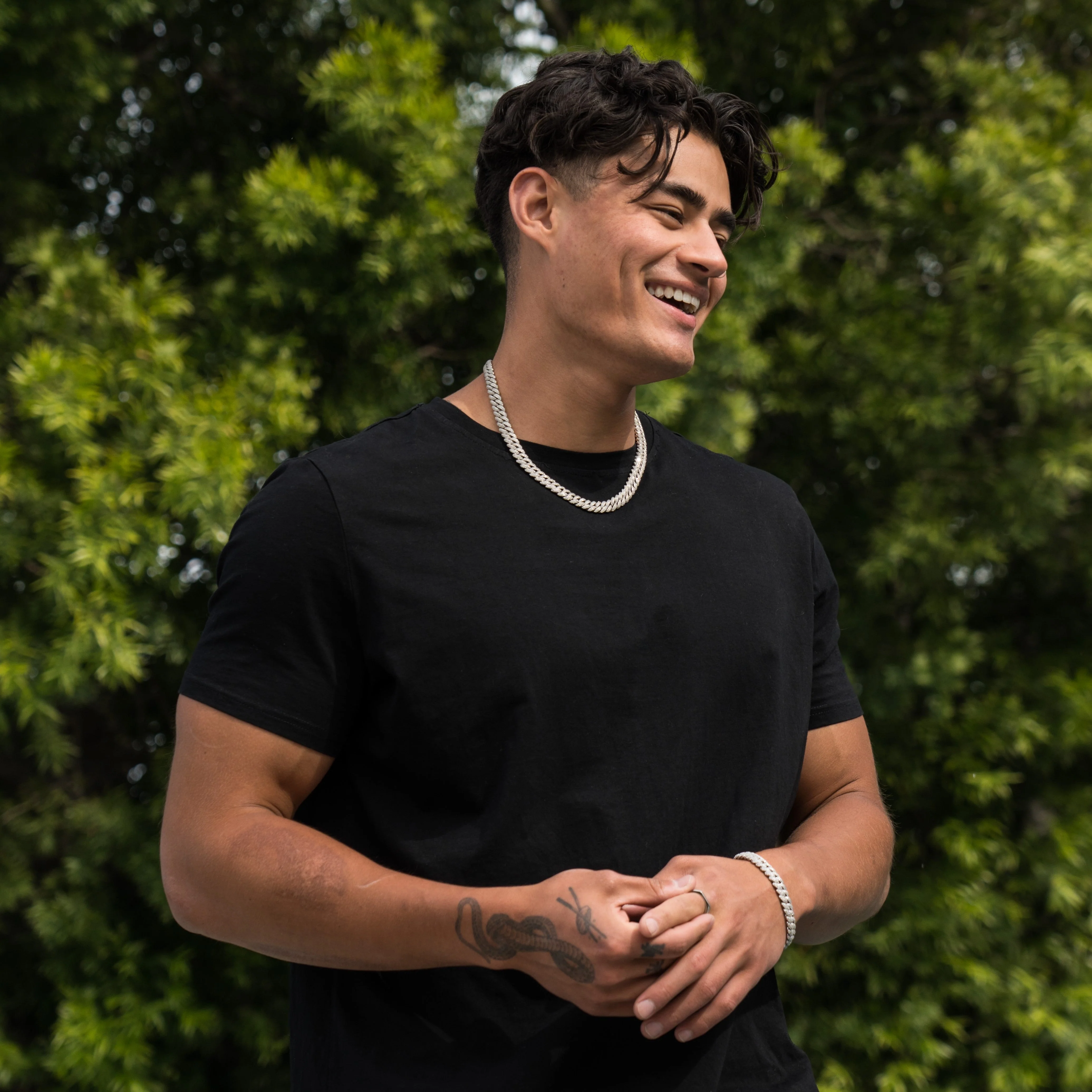 Iced Cuban Chain 10mm - Silver RG169 - Image 6