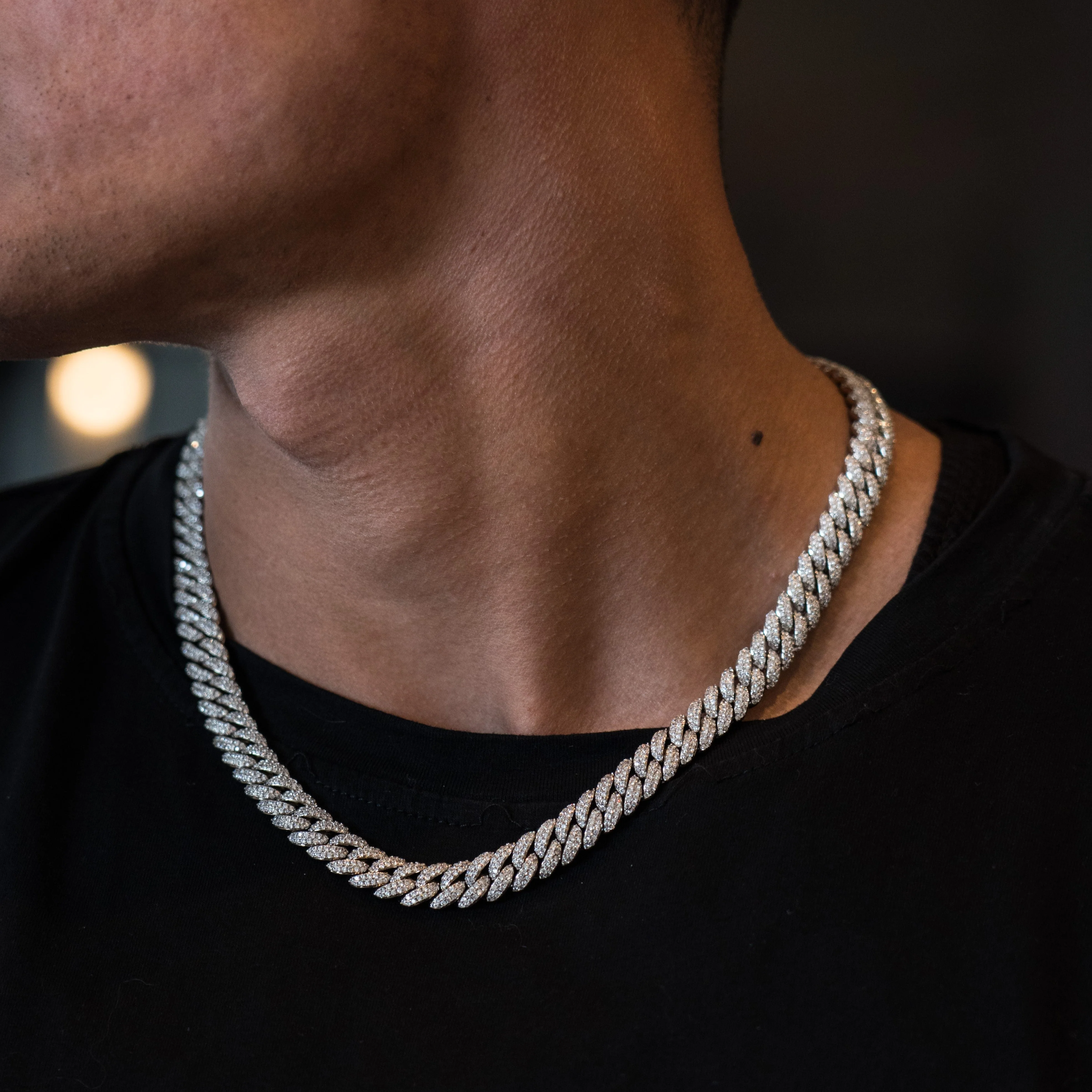 Iced Cuban Chain 10mm - Silver RG169 - Image 7