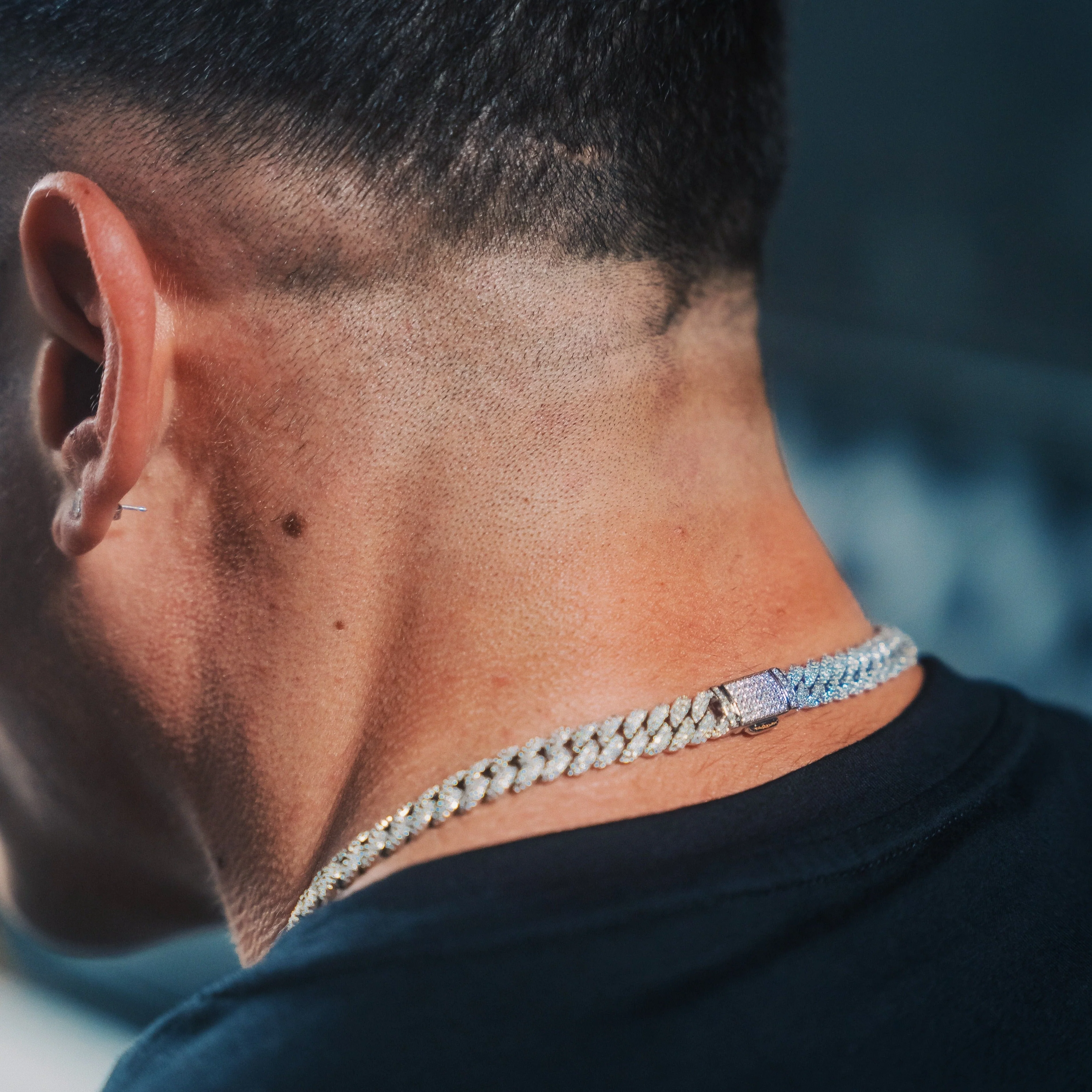 Iced Cuban Chain 8mm - Silver RG116S - Image 5