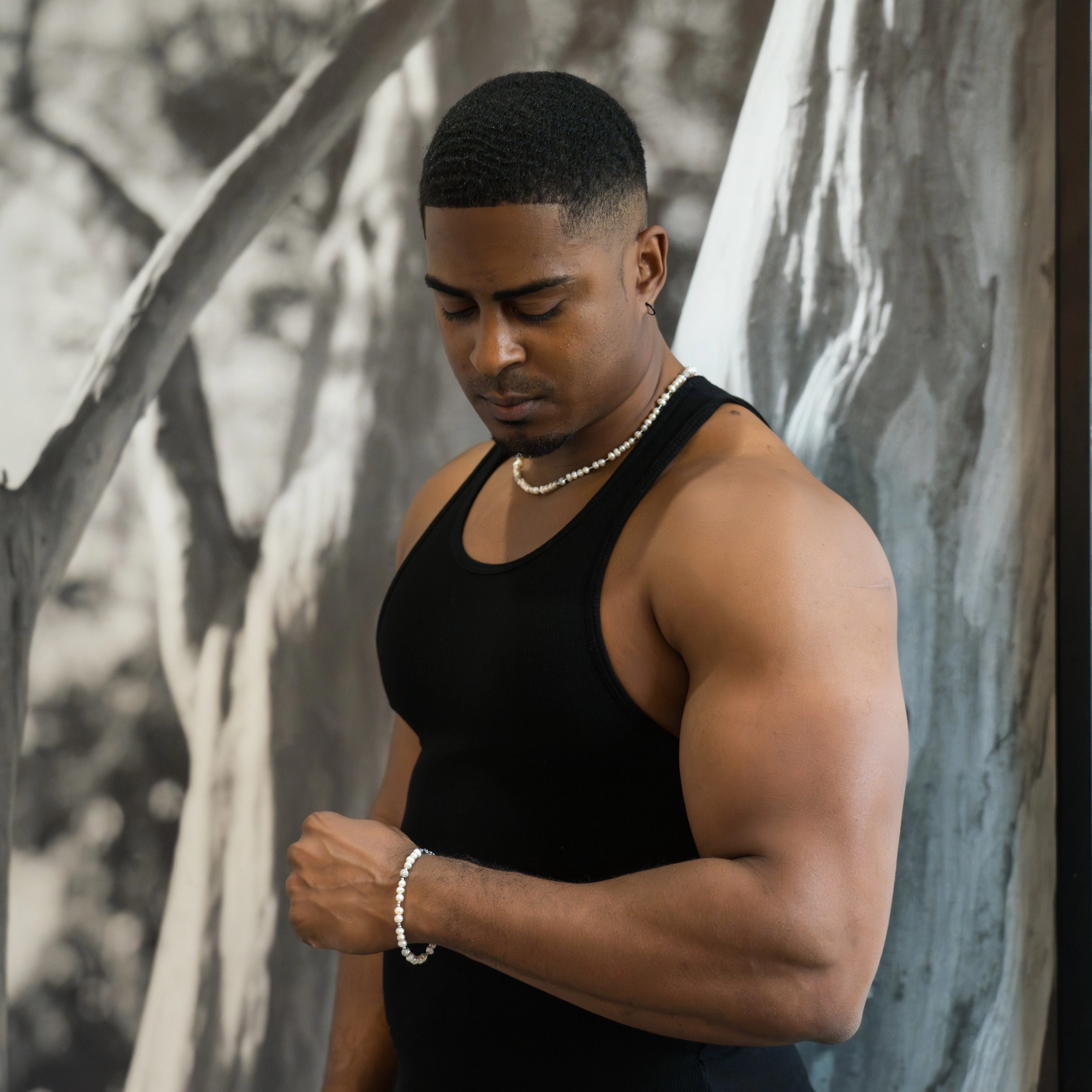 Iced Pearl Bracelet - Silver RG371S - Image 4