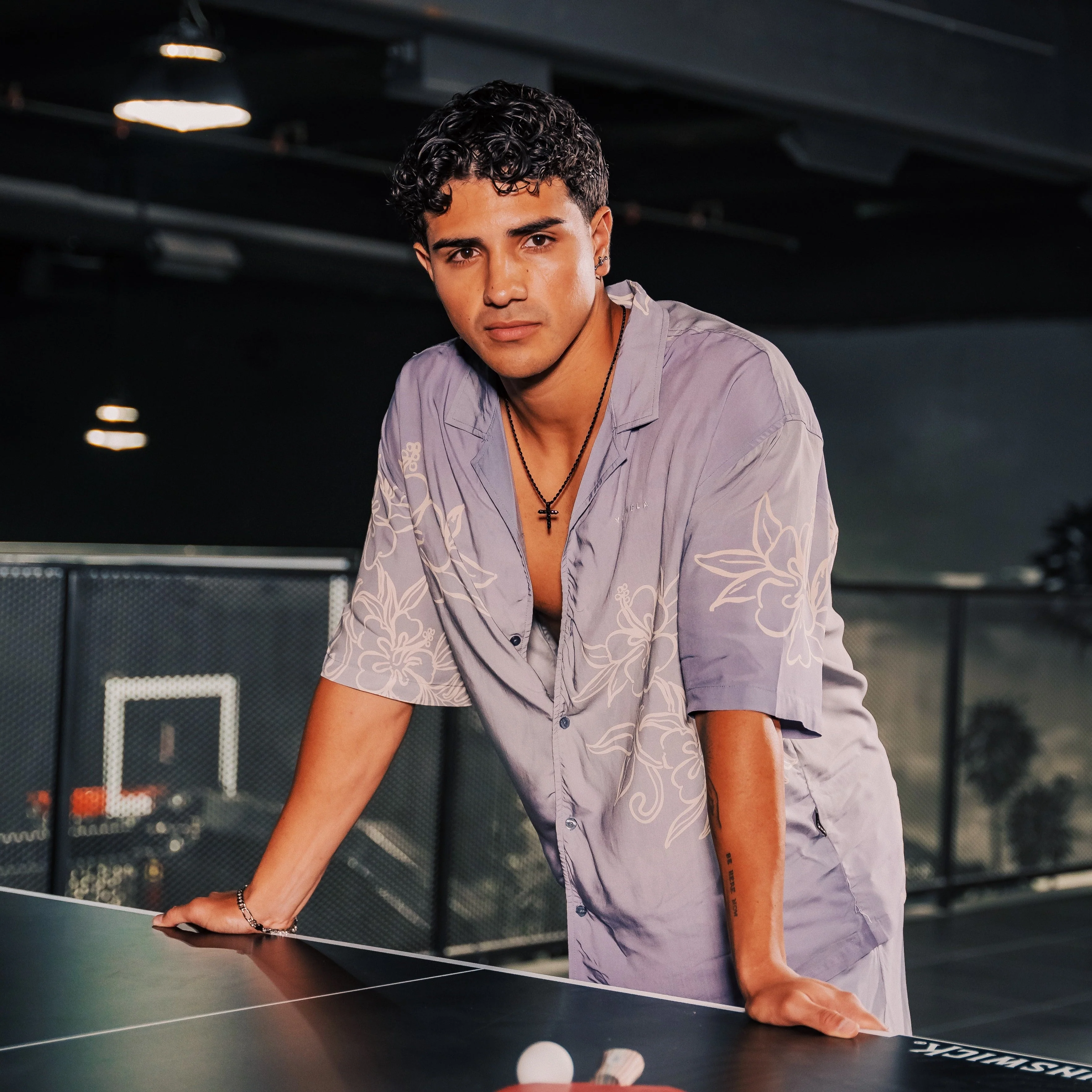 Mini Iced Cross Pendant - Black RG111B - Image 5