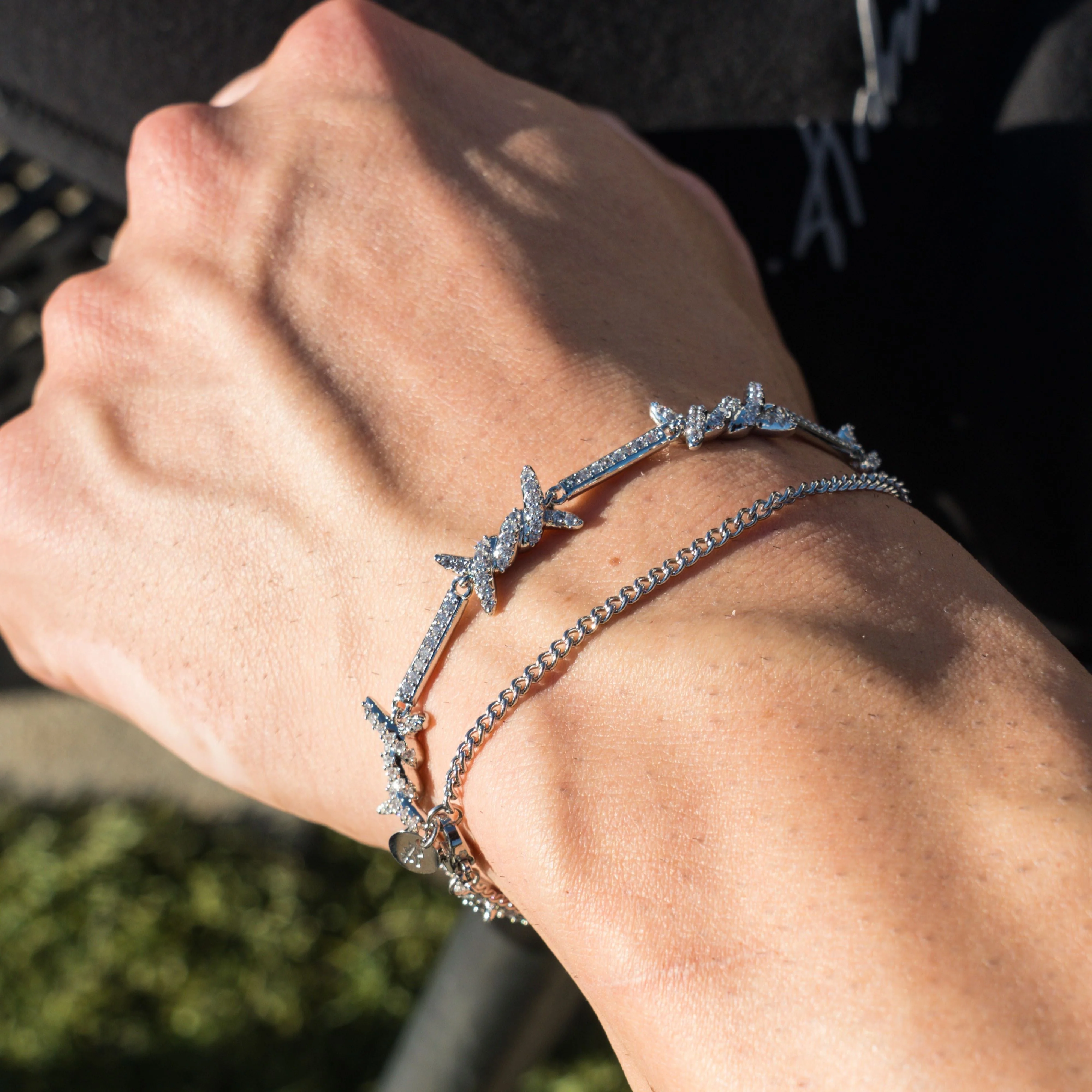 Minimal Cuban Bracelet - Silver RG381 - Image 3