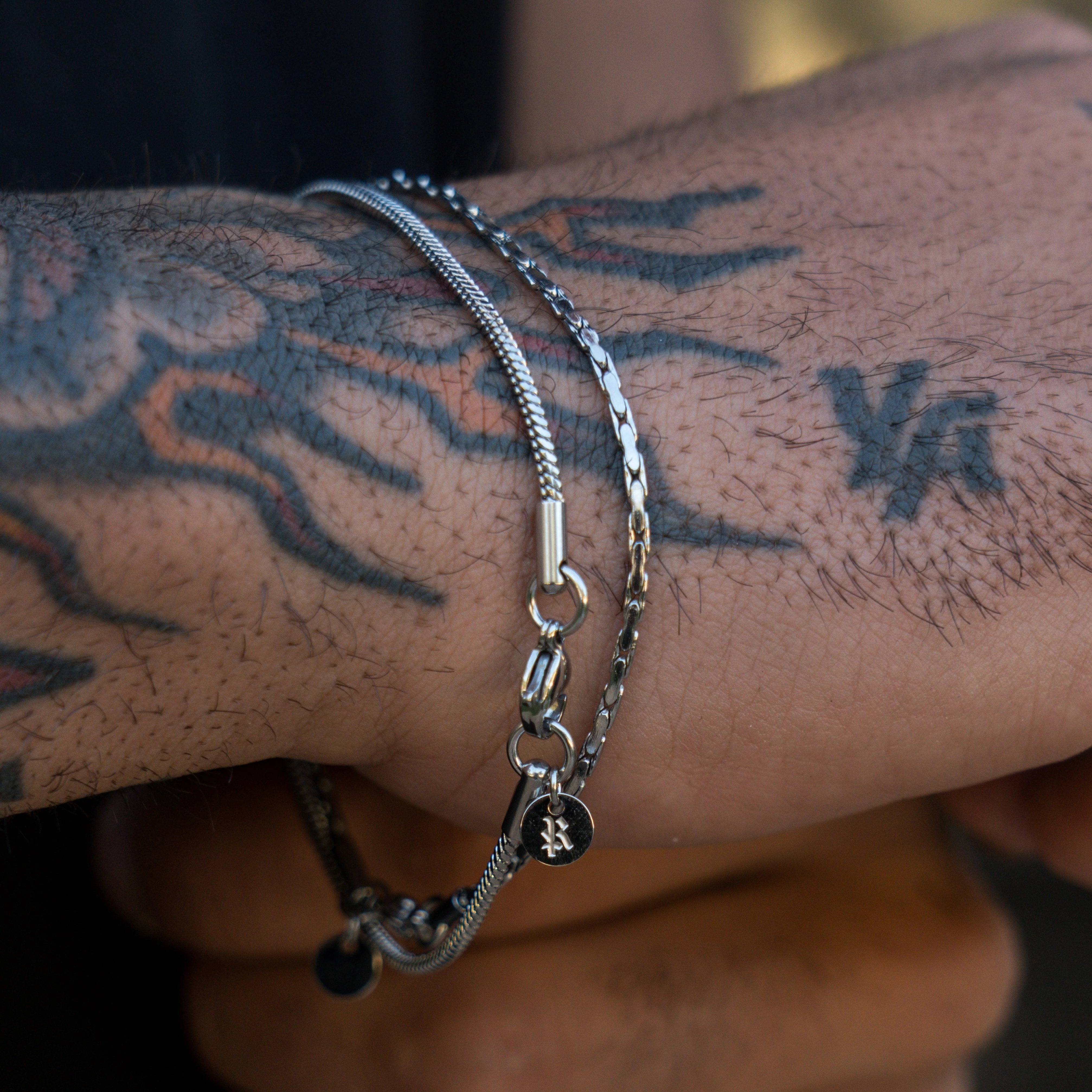 Minimal Snake Bracelet - Silver RG373 - Image 3