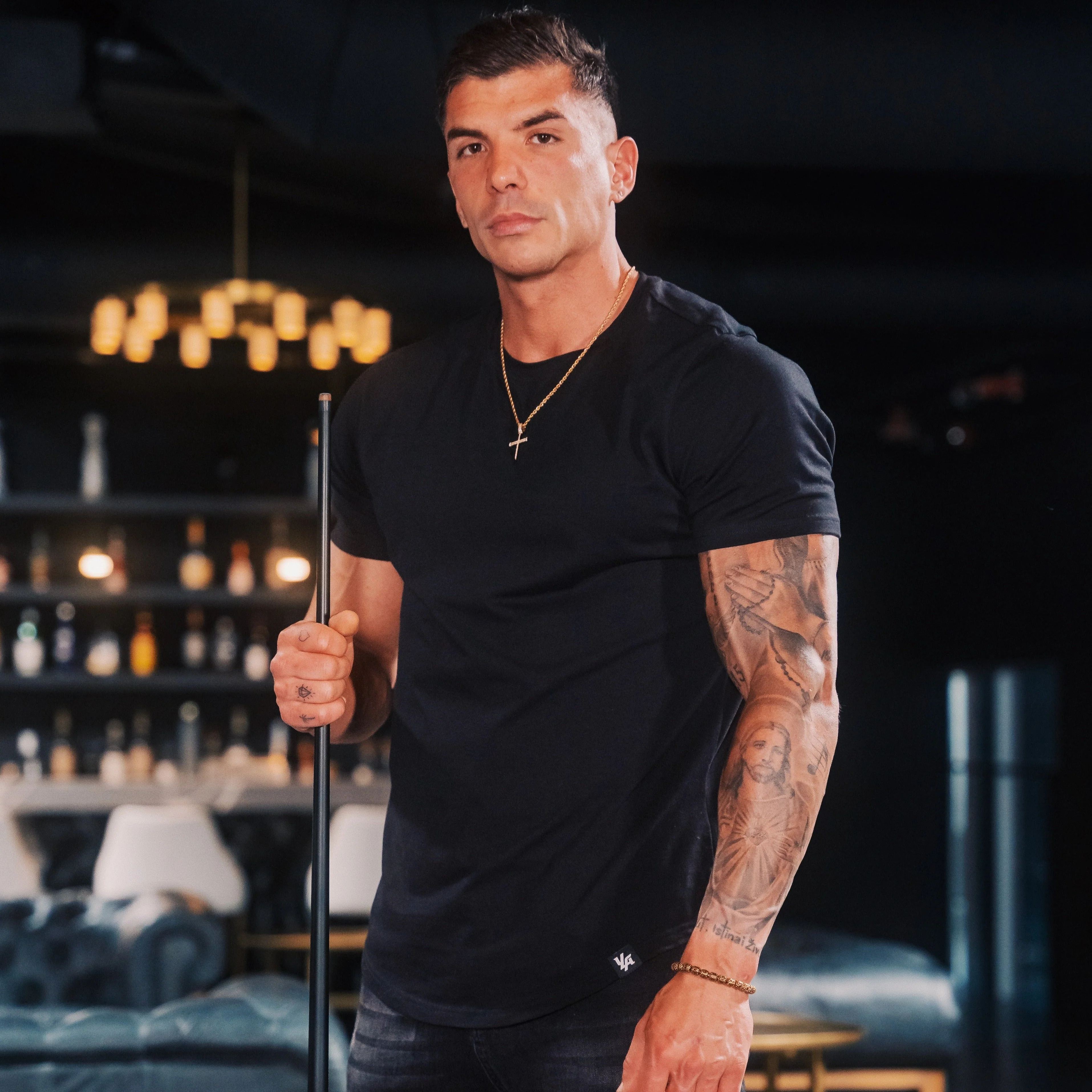 Iced Nail Cross - Gold RG114G - Image 6