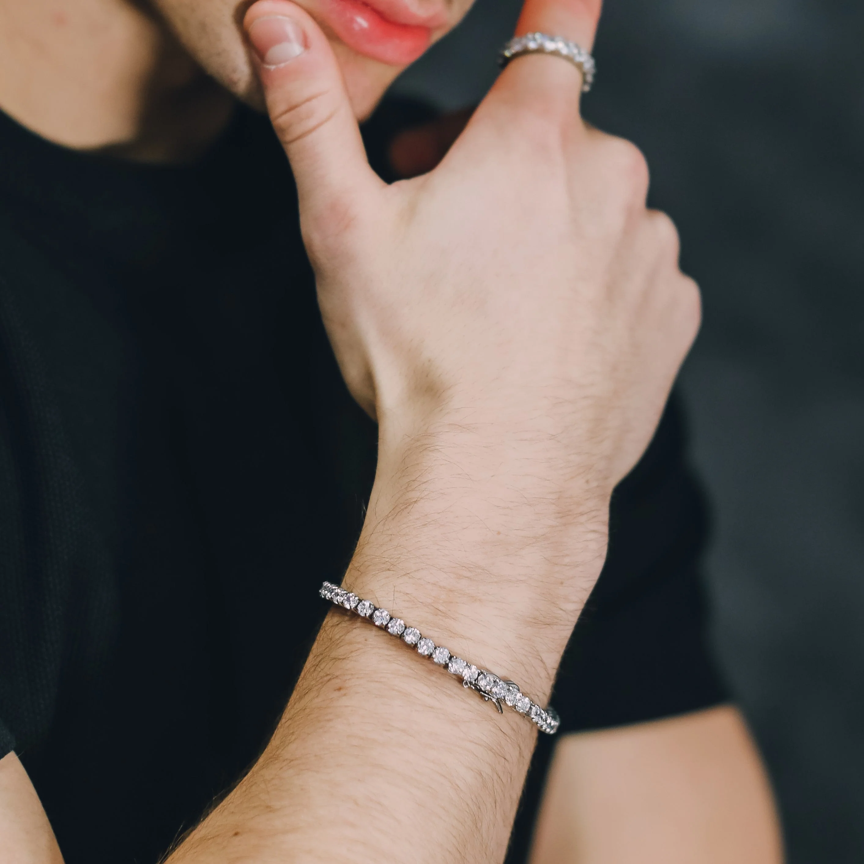 Tennis Bracelet - Silver RG327 - Image 3