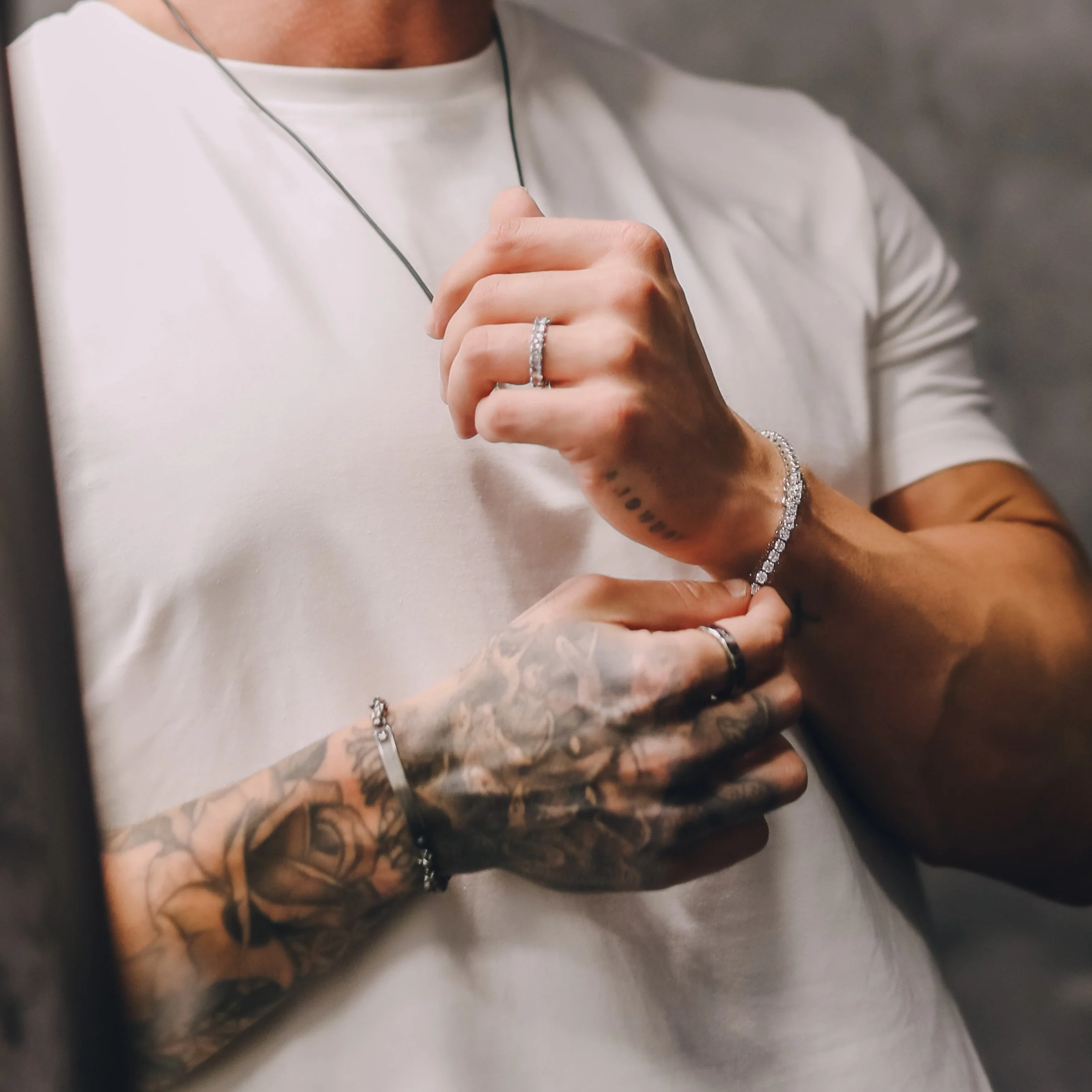 Tennis Bracelet - Silver RG327 - Image 4