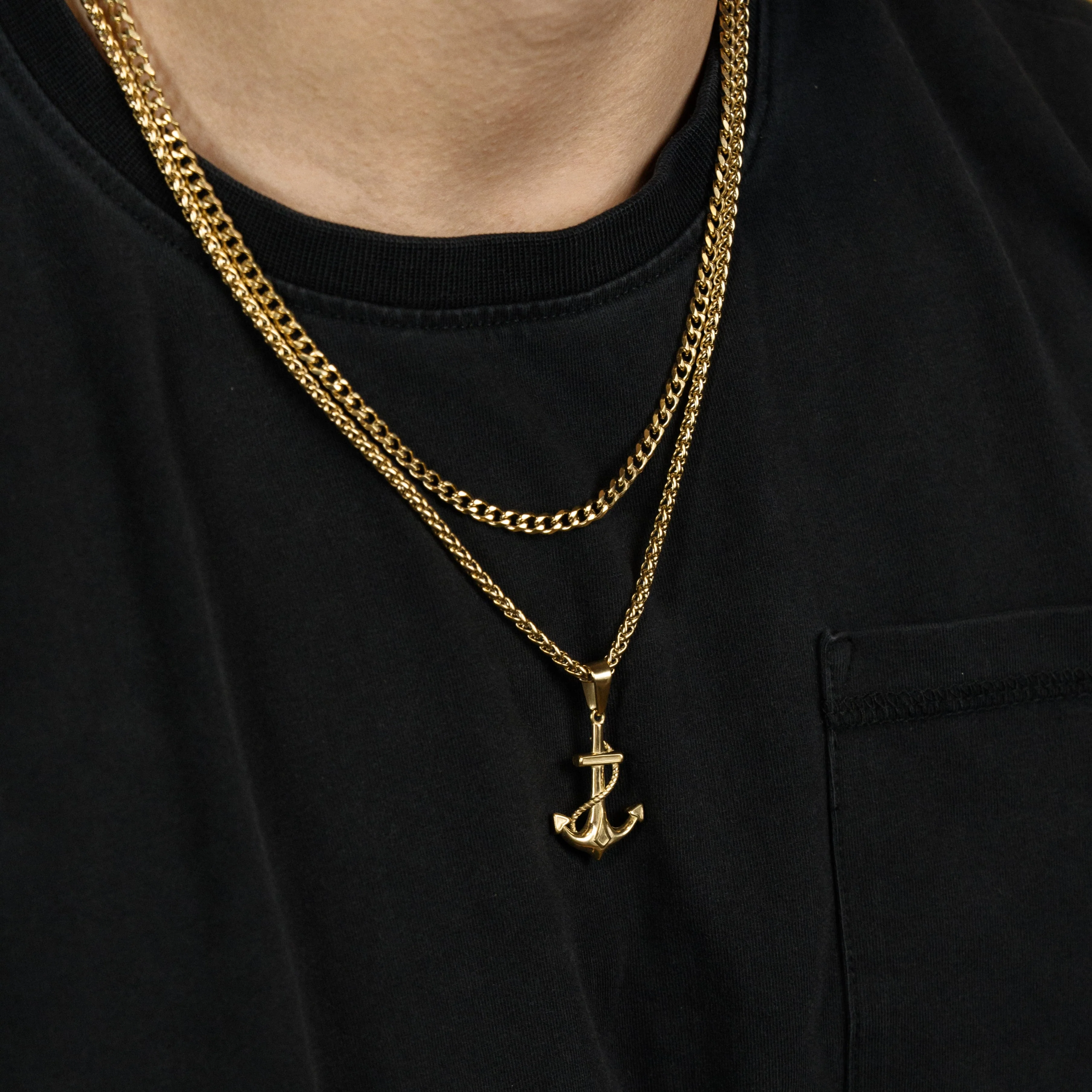 The Anchor Pendant Set - Gold RG1010G - Image 3
