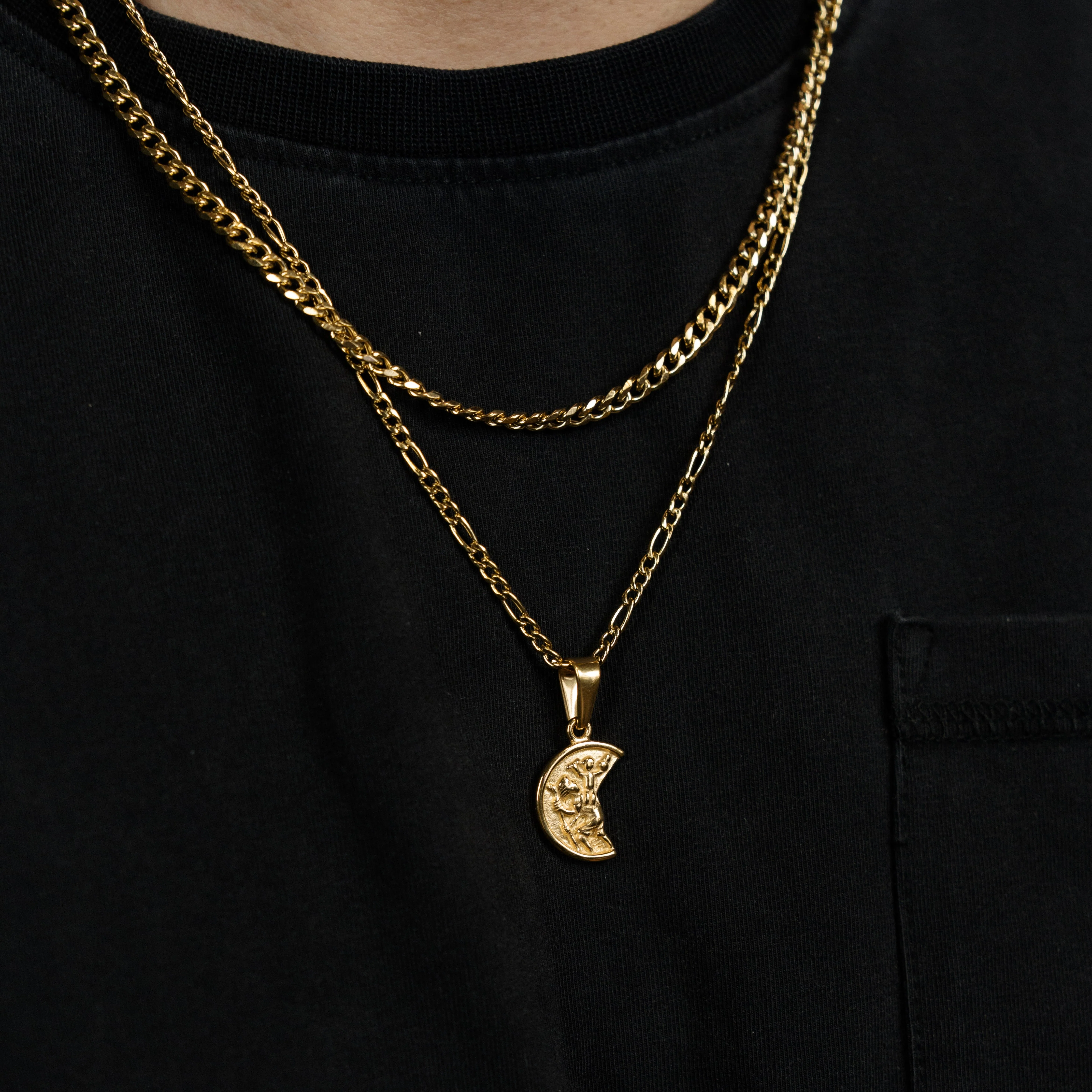 St. Christopher's Arc Pendant Set - Gold RG1015G - Image 3