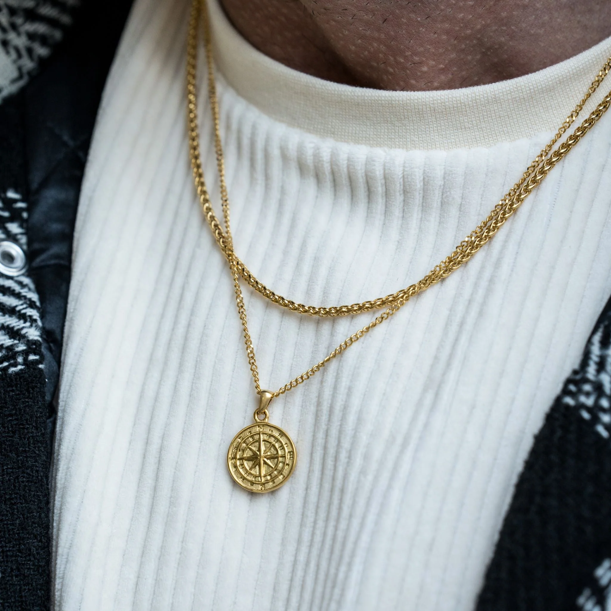 The Compass Pendant Stack - Gold RG147 +RG151 - Image 3