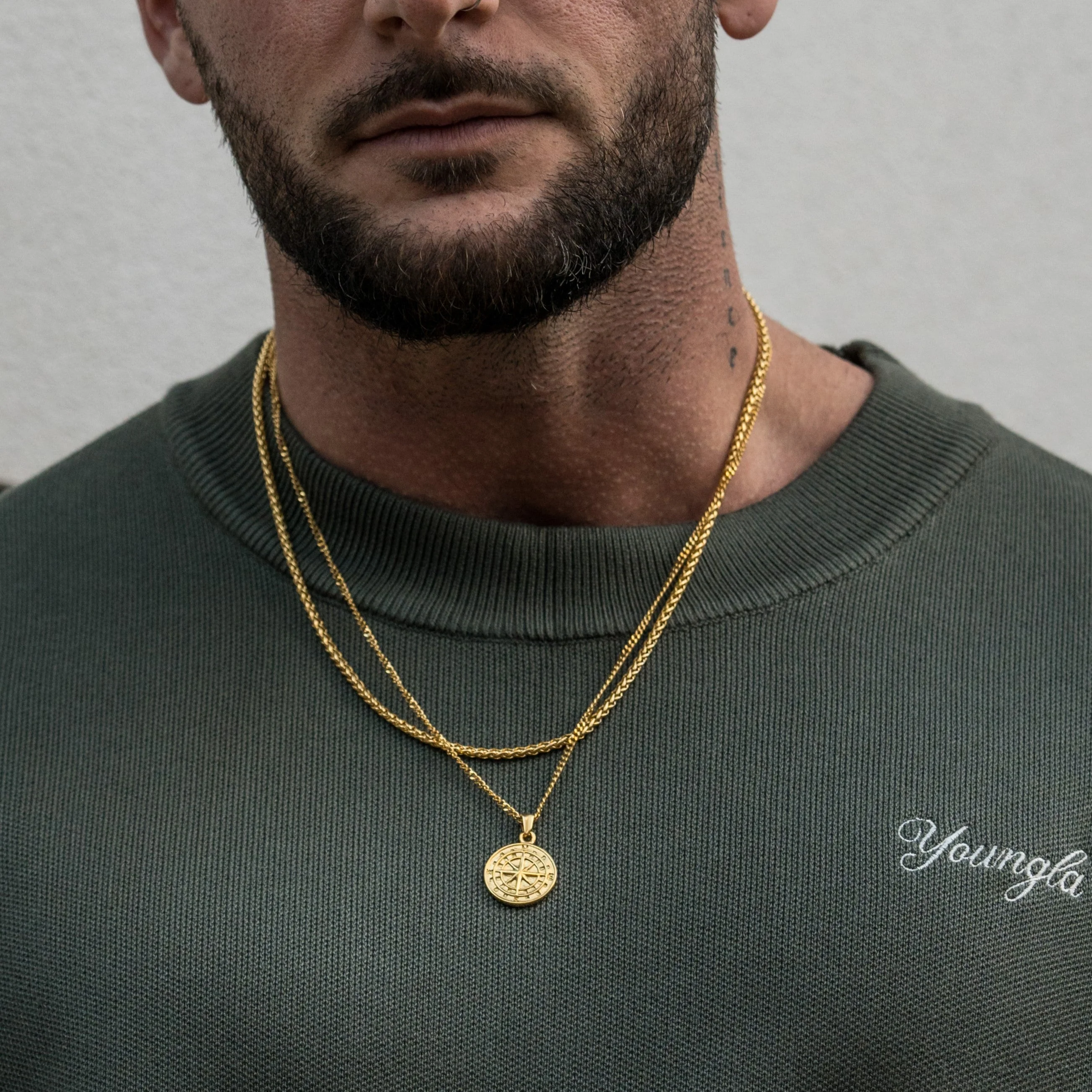 The Compass Pendant Stack - Gold RG147 +RG151 - Image 4